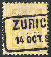 SWITZERLAND: Sc.81, 1882 15c. Yellow, Used, Very Fine Quality! - Altri & Non Classificati