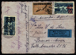 SWITZERLAND: Card Sent From Bern To Argentina On 8/AP/1937 Franked With 2.70Fr., VF Quality! - Other & Unclassified