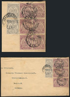 TRANSVAAL: Wrapper For Printed Matter Sent From Johannesburg To Berlin On 4/FE/1895 With Spectacular Postage Of 16p. Con - Transvaal (1870-1909)