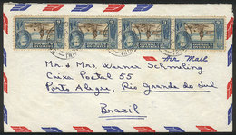 TRINIDAD AND TOBAGO: Airmail Cover Sent From Port Of Spain To Brazil On 22/AP/1953 Franked With 24c., VF Quality! - Trinité & Tobago (...-1961)