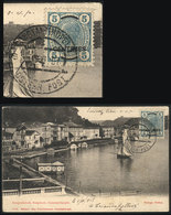 TURKEY: Crete Stamp Used In Turkey: Postcard With View Of The Bosphorus (Constantinople), Sent From CONSTANTINOPLE To Br - Otros & Sin Clasificación
