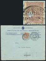 URUGUAY: Cover Of The Industrial Chemistry Institute Sent To Brazil On 10/AP/1931, Franked By A Regular Mail Stamp Sc.29 - Uruguay