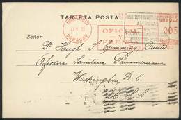 URUGUAY: Card Of The "Intl. American Institute For The Protection Of Children" Sent To USA On 13/MAY/1932 With Meter Pos - Uruguay