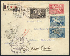 URUGUAY: Registered Cover Franked With $1.74, Sent From Montevideo To Germany On 27/SE/1932, With Special Handstamp Of Z - Uruguay