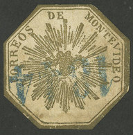 URUGUAY: Old Seal? Inscribed "Correos De Montevideo" And With Blue "1844" Mark, Interesting!" - Uruguay