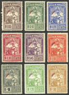 VENEZUELA: Yvert 186/194, 1944 Amateur Baseball Championship, Cmpl. Set Of 9 Values, Mint Lightly Hinged, VF Quality! - Venezuela