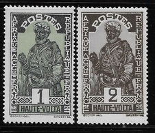 Upper Volta 1928 Hause Chief 2v Mint Hinged - Unused Stamps