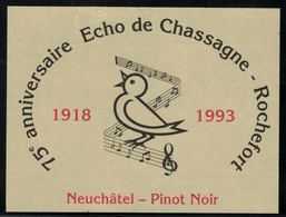 Etiquette De Vin // Pinot-Noir, Echo De Chassagne, Rochefort - Música