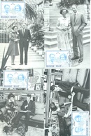 BELGIUM - 7.12.1985 - 4 CM/MK - BAUDOUIN FABIOLA - 4 CARDS RODAN  - COB 2198 -  Lot 19825 - 1981-1990