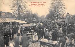 93-MONTREUIL-SOUS-BOIS- LE MARCHE AUX PUCES - AVENUE DU CENTENAIRE - Montreuil