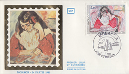 Enveloppe  FDC  1er  Jour    MONACO    Oeuvre  De   MATISSE   1980 - Impressionismus