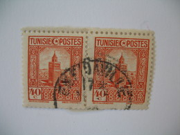 Tunisie   Oblitération  Choisies  de Enfidaville   Bloc De 2   Sur Fragment   Voir Scan - Used Stamps