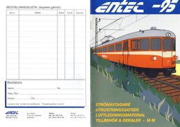 Catalogue ENTEC 1995 Strömavtagare Luftledningsmtrl Tillbehör HO 1/87 - En Suédois - Non Classés