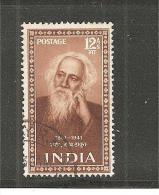 IrMi.Nr.226 Indien / Nobelpreisträger Tagore Ausgabe 1952 O - Usati