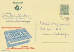 BELGIUM ANTWERPEN E 2000 SC 1980 (Postal Stationery 6,50 F, PUBLIBEL 2744N) - Autres & Non Classés