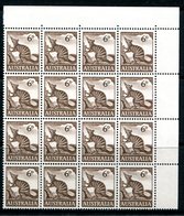 Australia 1959-64 Pictorial Definitives - 6d Numbat - Block Of 16 MNH (SG 316) - Nuevos