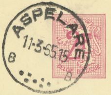 BELGIUM ASPELARE B (now Ninove) SC With Dots 1965 (Postal Stationery 2 F, PUBLIBEL 2051) - Sonstige & Ohne Zuordnung