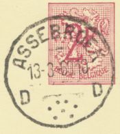 BELGIUM ASSEBROEK D (now Brugge) SC With Dots 1969 (Postal Stationery 2 F, PUBLIBEL 2214) - Other & Unclassified