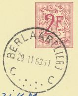 BELGIUM BERLAAR (LIER) C SC With Dots 1963 (Postal Stationery 2 F, PUBLIBEL 1867) - Sonstige & Ohne Zuordnung