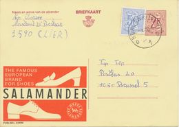 BELGIUM BERLAAR (LIER) D 1 SC NO Dots 1970 (Postal Stationery 2 F + 0,50 F (stamp Damaged), PUBLIBEL 2349N) - Autres & Non Classés