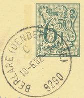 BELGIUM BERLARE (DENDERMONDE) C 9290 1 SC 1982 (Postal Stationery 6,50 F, PUBLIBEL 2 7 5 6 N) - Autres & Non Classés