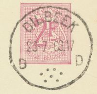 BELGIUM DILBEEK D SC With Dots 1963 (Postal Stationery 2 F, PUBLIBEL 1924) - Other & Unclassified
