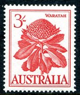 Australia 1959-64 Pictorial Definitives - 3/- Waratah HM (SG 326) - Nuevos