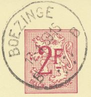 BELGIUM BOEZINGE B (now Ieper) SC With Dots 1969 (Postal Stationery 2 F, PUBLIBEL 2291 N.) - Autres & Non Classés