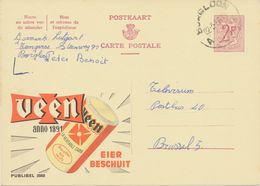BELGIUM BORGLOON A SC With Dots 1968 (Postal Stationery 2 F, PUBLIBEL 2088) - Autres & Non Classés