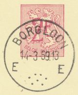 BELGIUM BORGLOON E SC With Dots 1969 (Postal Stationery 2 F, PUBLIBEL 2252 V) - Other & Unclassified