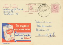 BELGIUM BRUXELLES-BRUSSEL D 2 SC , Also Machine Postmark From LEUVEN 1965 (Postal Stationery 2 F, PUBLIBEL 2014) - Autres & Non Classés