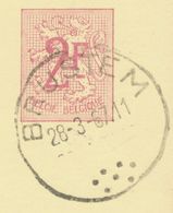 BELGIUM BRUSTEM (now Sint-Truiden) SC With Dots 1967 (Postal Stationery 2 F, PUBLIBEL 2175) - Autres & Non Classés