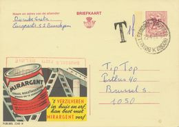 BELGIUM BRUXELLES (NORD)-BRUSSEL (NOORD) K + Postage Due „T“ + Manuscript „1f“ + Red Boxed Postage Due Machine Pmk At 1F - Covers & Documents