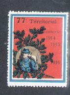 Erinophilie, Vignette Militaire, 77e Territorial D'infanterie - Vignettes Militaires