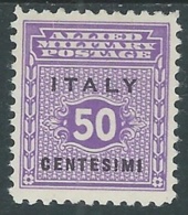 1943 OCCUPAZIONE ANGLO AMERICANA SICILIA 50 CENT MH * - RA10-5 - Occup. Anglo-americana: Sicilia