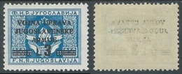 1947 OCC. JUGOSLAVA LITORALE SLOVENO 3 LIRE SU 0,50 D DECALCO MH * - RA10-4 - Yugoslavian Occ.: Slovenian Shore