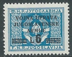 1947 OCC. JUGOSLAVA LITORALE SLOVENO 6 LIRE SU 0,50 MNH ** - RA10-4 - Yugoslavian Occ.: Slovenian Shore
