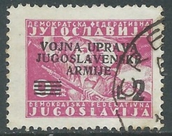 1947 OCC. JUGOSLAVA LITORALE SLOVENO USATO 2 LIRE SU 9 D - RA7-8 - Yugoslavian Occ.: Slovenian Shore