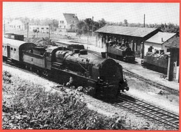 CPM 22 (Locomotive) 141 C 151 Et Mallet Du Réseau Breton à LOUDEAC (Mai 1964)  * Train Loco Gare - Loudéac