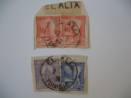 Tunisie  Lot Oblitération  Choisies  de EL Alia  Sur Fragment   Voir Scan - Used Stamps