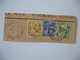 Tunisie Lot Oblitération  choisies De Djerissa  Sur Fragment   voir Scan - Timbres-taxe