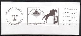MONACO - Flamme - Flame - JUMPING International De Monaco 2019 Marcophily Marcophilie Equitation - Horse Riding Horses - Springconcours