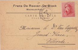 N° 168 Obl. Haren - Machelen 1920 - F. De Rover - De Block - 1919-1920  Cascos De Trinchera