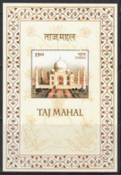EFO, Taj Mahal Colour Shift (Double) India 2004, Miniature MS Monument, White Marble Mausoleum, UNESCO Heritage, Minaret - Variétés Et Curiosités