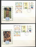 New Hebrides 1979 IYC International Year Of The Child 2x (Br, Fr) FDC - Briefe U. Dokumente