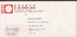 Taiwan LEE SUN COMPANY Ltd., TAIPEI TAXE PERCUE 1977 Cover Brief YONKERS United States Boxed Printed Matter & Air Mail - Storia Postale