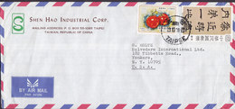 Taiwan SHEN HAO INDUSTRIAL CORP, TAIPEI 1978 Cover Brief YONKERS United States Tropical Tomato Chinesische Kalligraphie - Brieven En Documenten