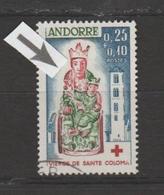 ANDORRA CORREO FRANCES . Nº 172 MATASELLADO CRUZ ROJA 1964  VARIEDAD HOMBRO ROJO ( S.8) - Blokken & Velletjes