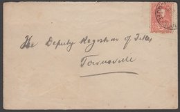 QUEENSLAND 1916-26 2d KGV REVENUE Postally Used On 1921 Local Cover. - Briefe U. Dokumente