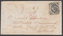 AUSTRALIA VICTORIA - SCOTLAND C R P O MARKING 6d RATE 1865 TPO. - Briefe U. Dokumente